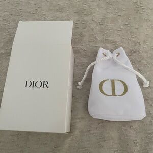 Christian Dior white pouch